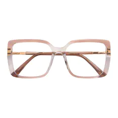Square Gradient Brown/Gold Eyeglasses